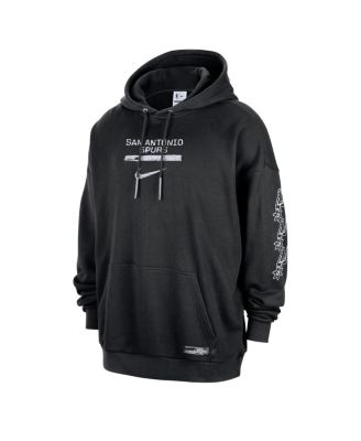 Men's Black San Antonio Spurs Courtside Club Premium Hoodie