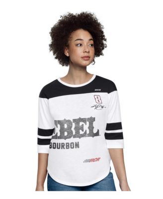 Women's&nbsp;Starter White Kyle Busch Grand Slam 3/4-Sleeve T-Shirt