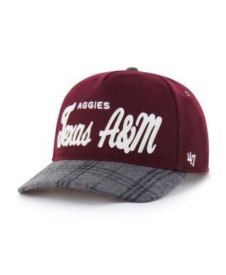 Men's and Women's Maroon Texas A&M Aggies Windowpane Plaid Collection Hitch Adjustable Hat