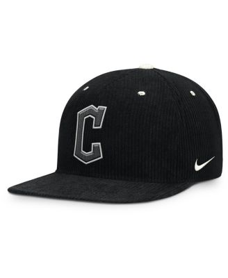Men's Black Cleveland Guardians Pro Corduroy Structured Snapback Hat