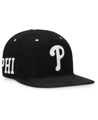 Men's Black Philadelphia Phillies Pro Corduroy Structured Snapback Hat