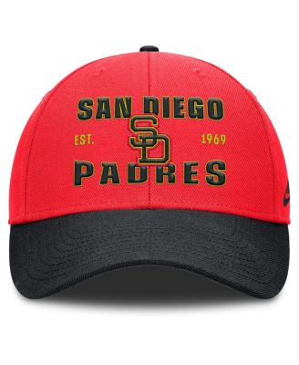 Men's Crimson/Black San Diego Padres Neon 90s Rise Adjustable Hat