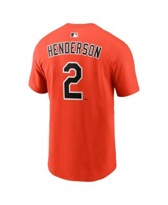 Men's Gunnar Henderson Orange Baltimore Orioles Name & Number T-Shirt