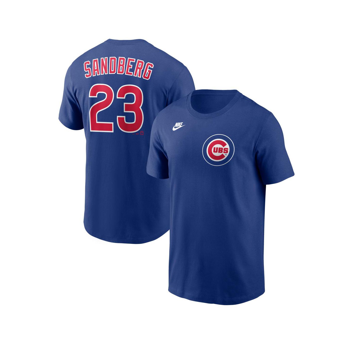 Men's Ryne Sandberg Royal Chicago Cubs Cooperstown Collection Name & Number T-Shirt