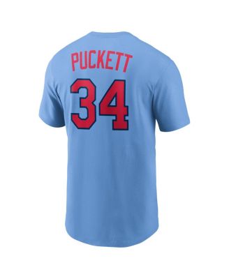 Men's Kirby Puckett Light Blue Minnesota Twins Cooperstown Collection Name & Number T-Shirt