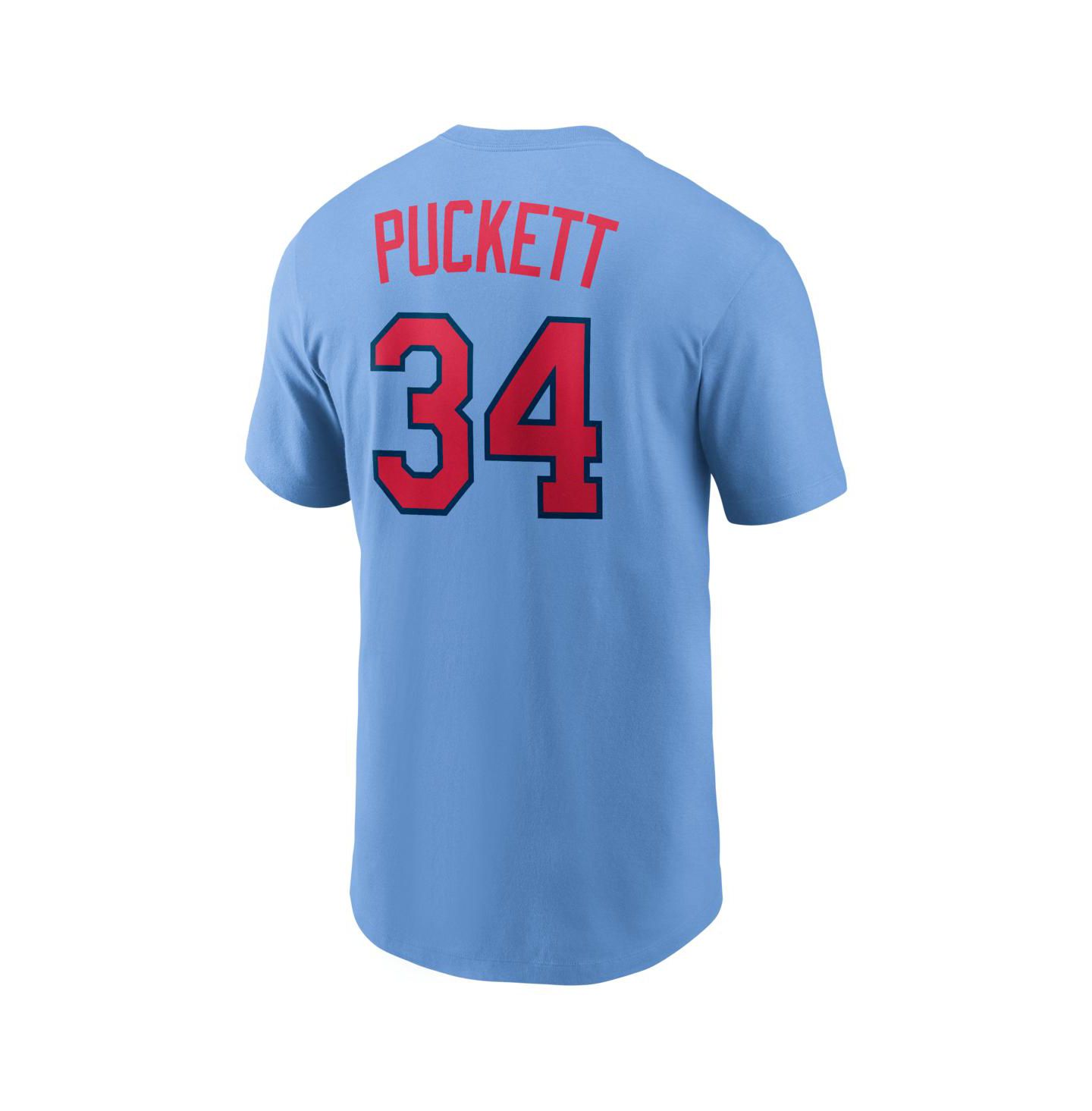Мужская футболка Nike Kirby Puckett Light Blue Minnesota Twins Cooperstown Collection Name & Number — фото 3
