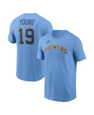 Men's Robin Yount Powder Blue Milwaukee Brewers Cooperstown Collection Name & Number T-Shirt