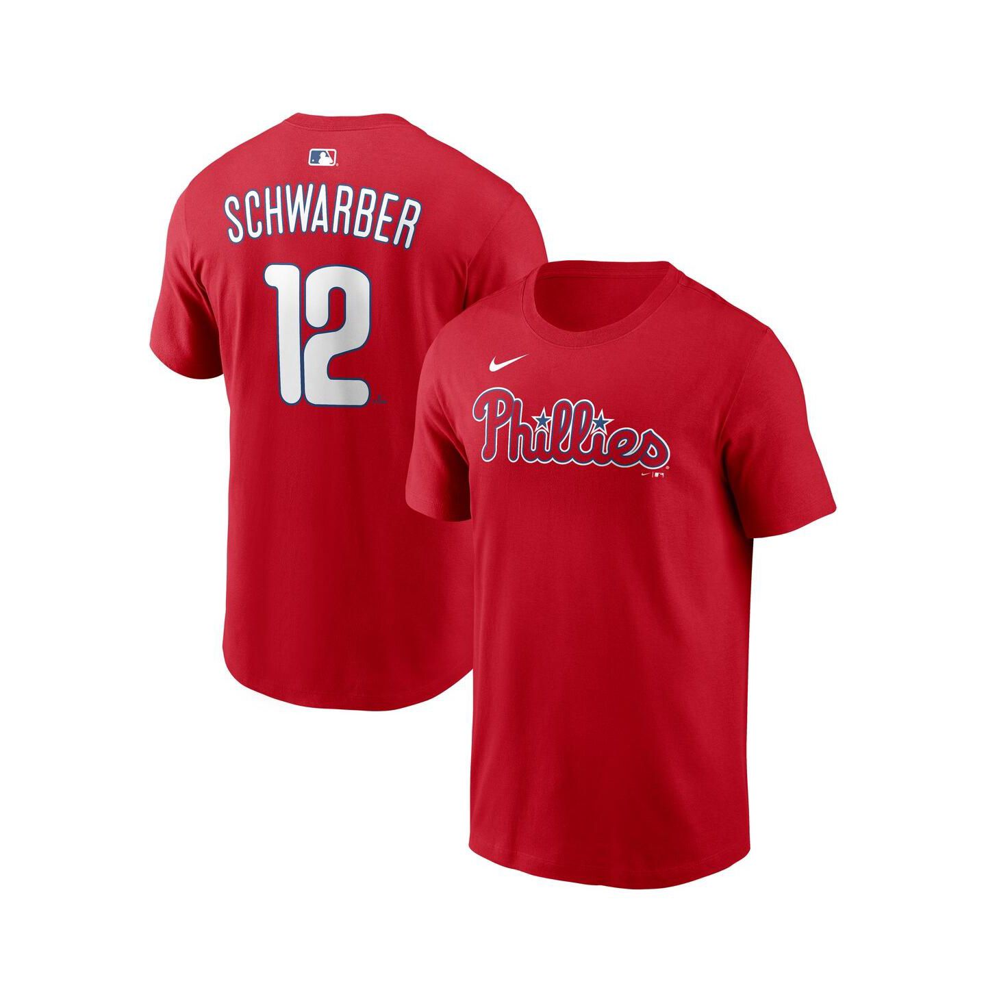 Мужская футболка Nike Kyle Schwarber Red Philadelphia Phillies Name & Number — фото 1