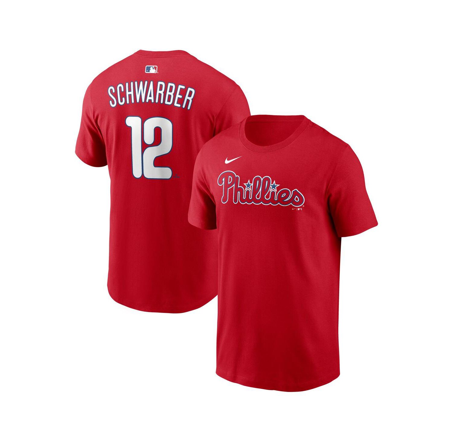 Men's Kyle Schwarber Red Philadelphia Phillies Name & Number T-Shirt