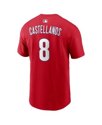 Men's Nick Castellanos Red Philadelphia Phillies Name & Number T-Shirt