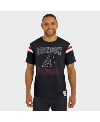 Darius Rucker Collection By Men's Black Arizona Diamondbacks Distressed Sleeve Stripe T-Shirt