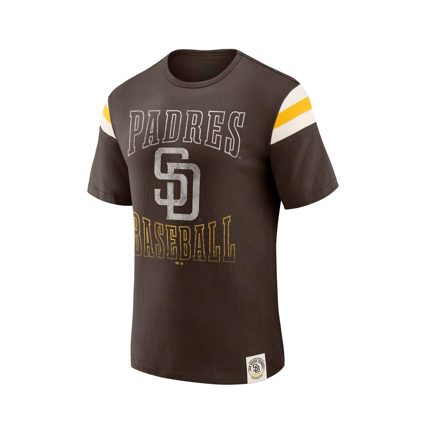 Мужская футболка Fanatics Darius Rucker Collection By Brown San Diego Padres Distressed Sleeve Stripe — фото 2