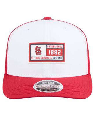 Men's White/Red St. Louis Cardinals Established Patch 9SEVENTY Adjustable Hat