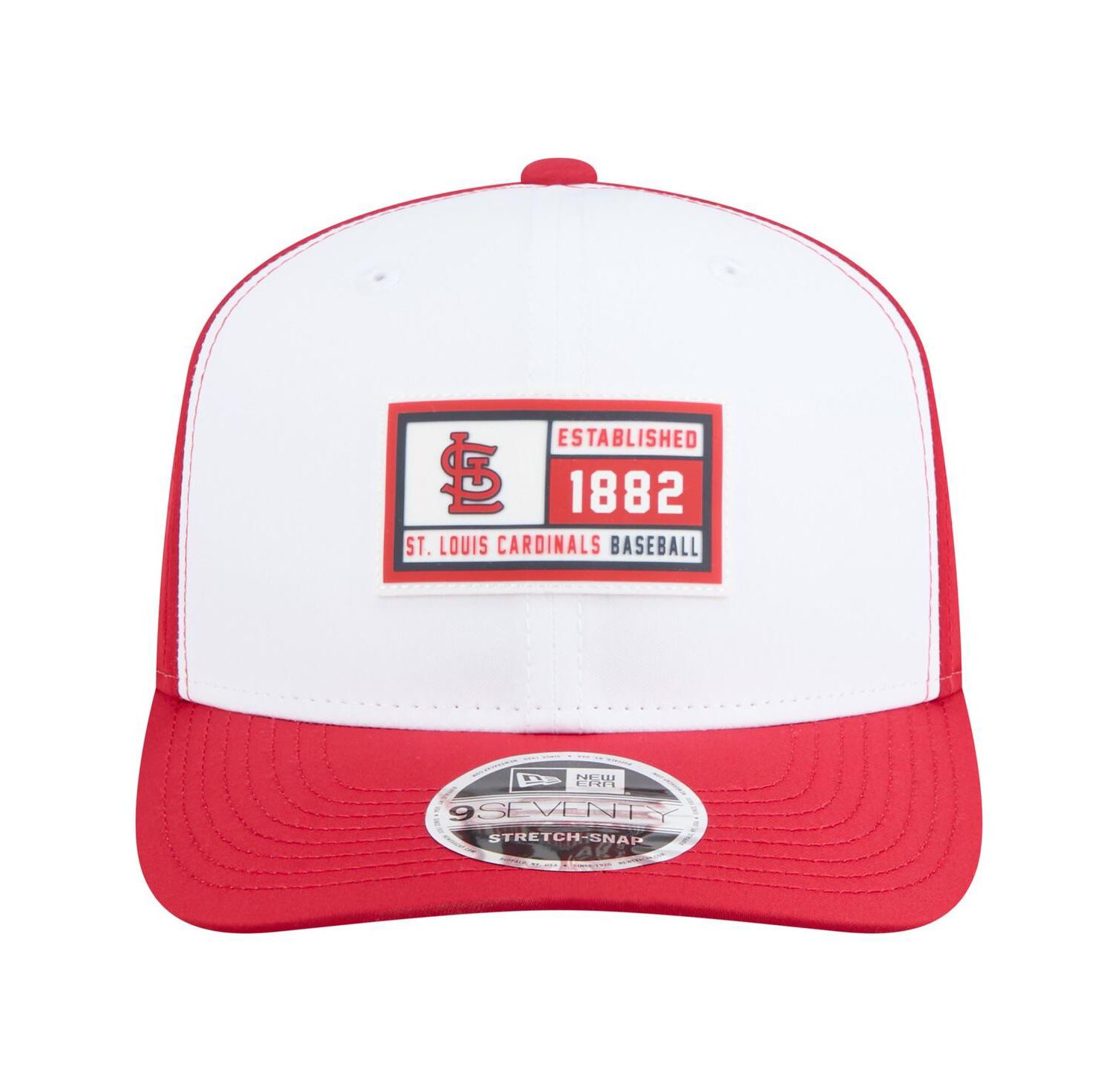 Men's White/Red St. Louis Cardinals Established Patch 9SEVENTY Adjustable Hat