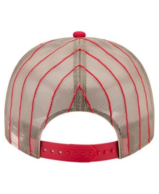 Men's Red St. Louis Cardinals Vintage Arched Foam Front 9FIFTY A-Frame Adjustable Trucker Hat