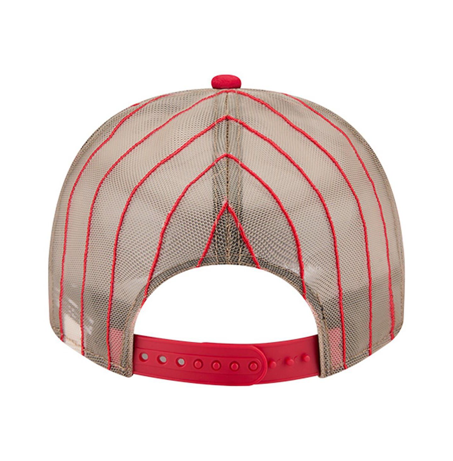 Мужская кепка New Era Red St. Louis Cardinals Vintage Arched Foam Front 9FIFTY A-Frame Adjustable Trucker Hat — фото 4