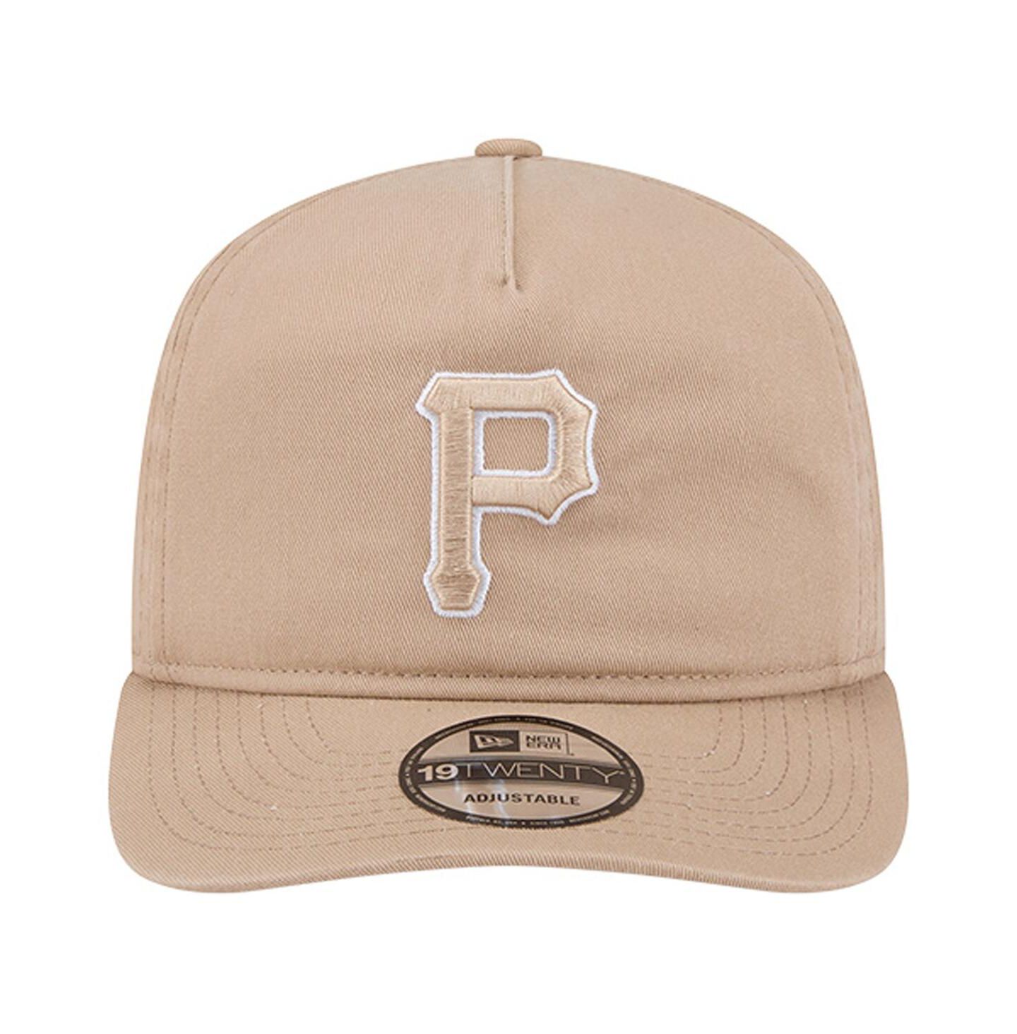 Мужская кепка New Era Light Beige Pittsburgh Pirates Cam 19TWENTY Adjustable Hat — фото 2