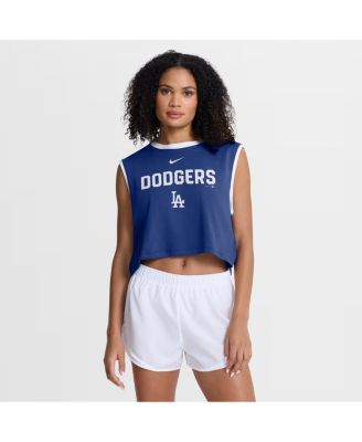 Women's Royal Los Angeles Dodgers Primetime Loose Dri-FIT Cropped Tank Top