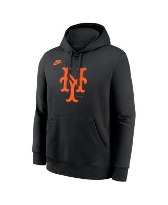 Men's Black New York Mets Cooperstown Collection Logo Club Hoodie