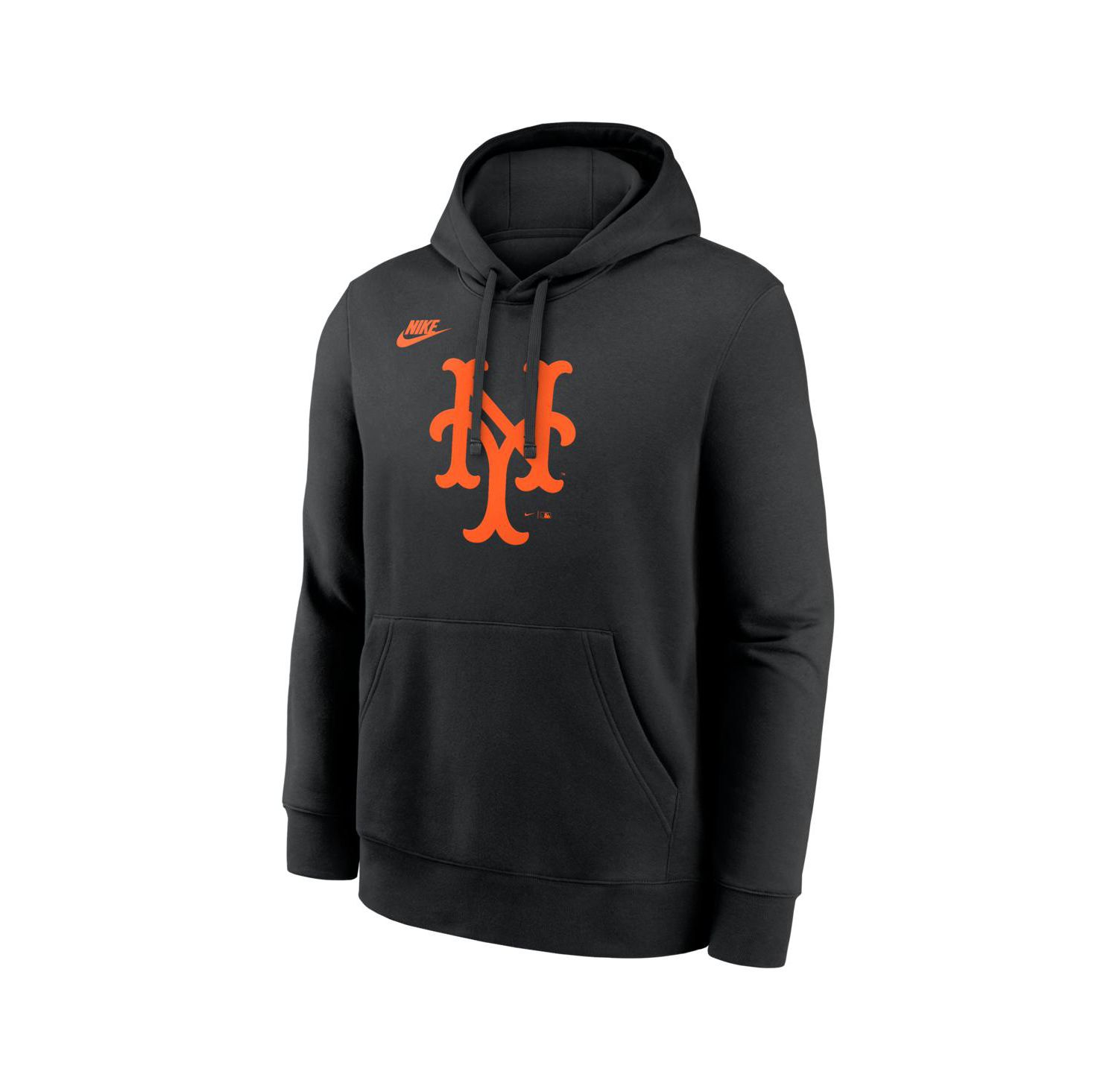 Men's Black New York Mets Cooperstown Collection Logo Club Hoodie