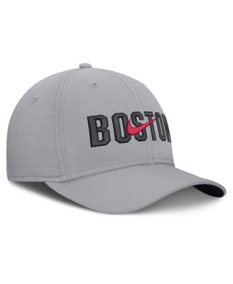 Men's New Era Gray Boston Red Sox Primetime Dri-FIT Rise Bozz Flex Hat