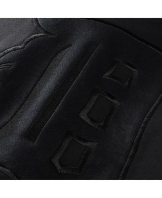 Men's Black Detroit Tigers Phantom Fleece Crewneck Sweatshirt