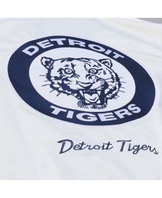 Men's White Detroit Tigers Cooperstown Collection Arctic Lightweight Satin Full-Snap Jacket
