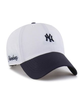 Men's White/Navy New York Yankees Vista Mini Clean Up Brrr Adjustable Hat