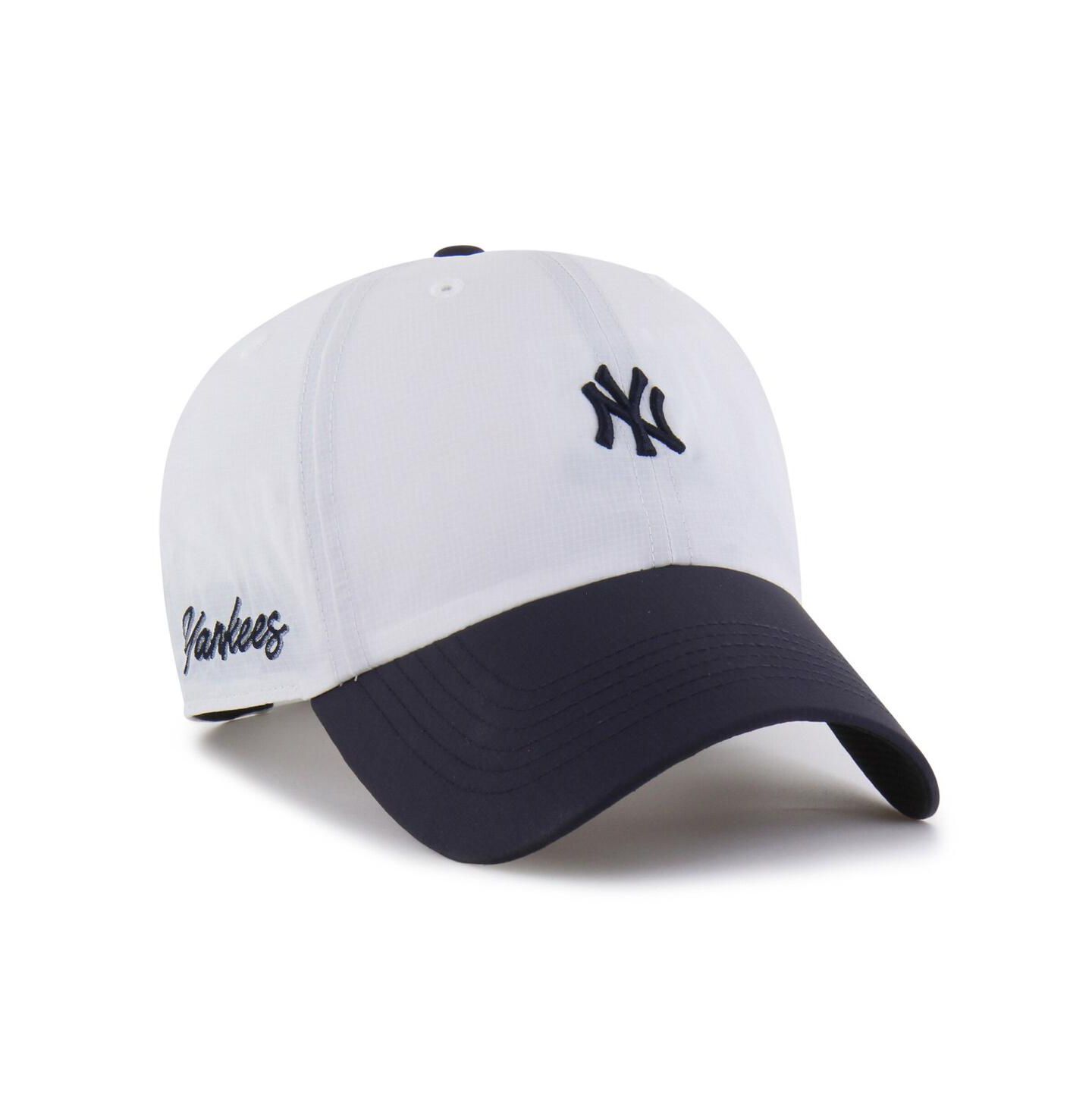 Мужская кепка '47 Brand White/Navy New York Yankees Vista Mini Clean Up Brrr Adjustable Hat — фото 3