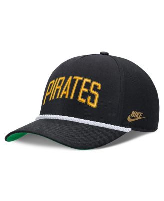 Men's Black Pittsburgh Pirates Cooperstown Collection Rise Adjustable Hat