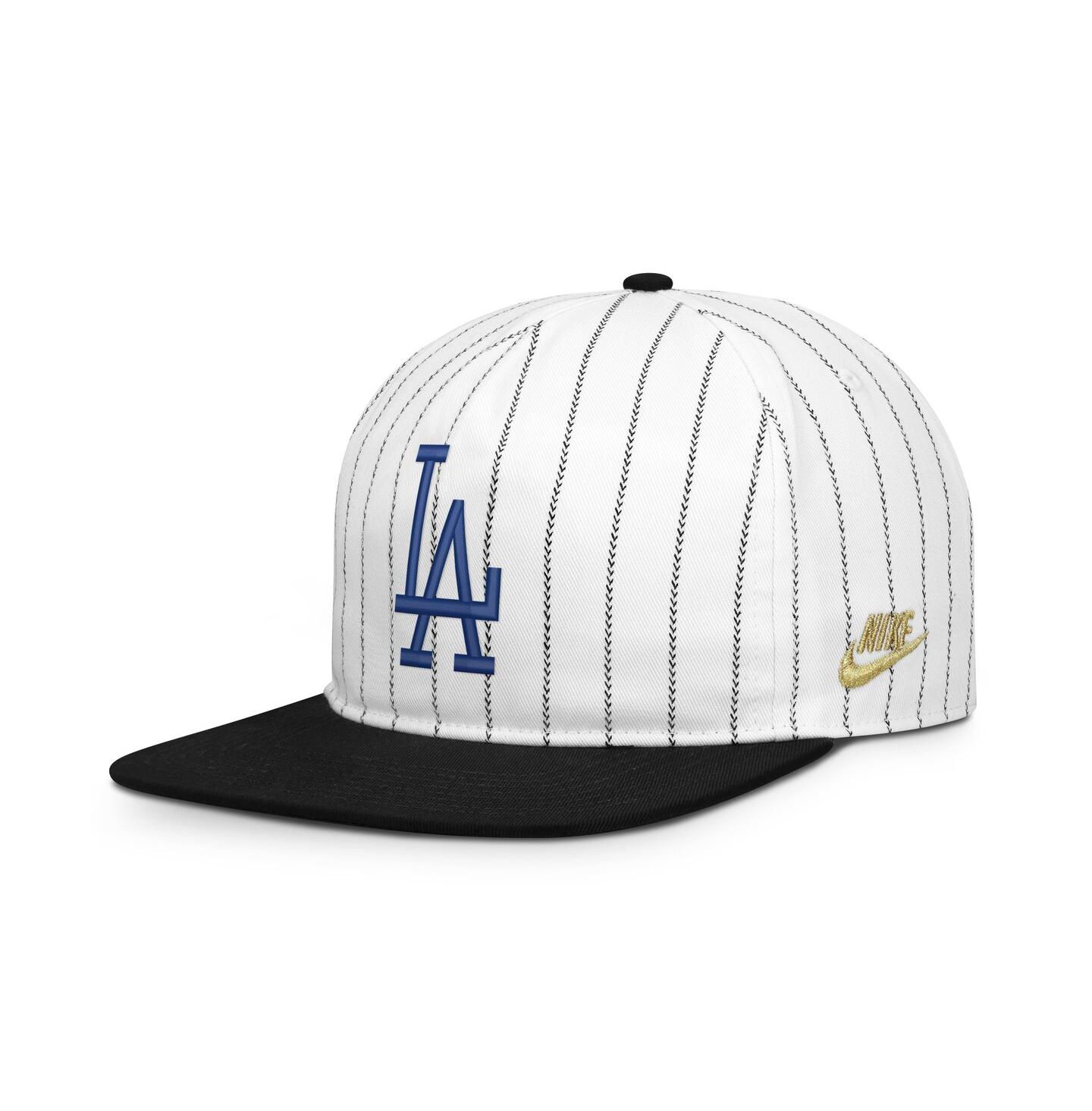 Мужская кепка Nike White/Black Los Angeles Dodgers Cooperstown Collection Pro Adjustable Hat — фото 1