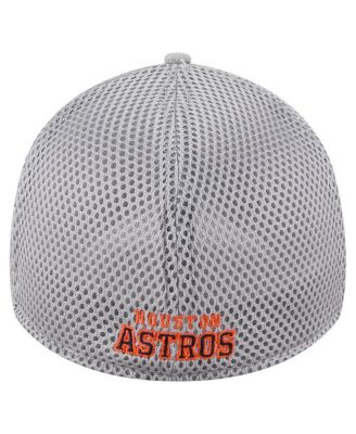 Men's Gray Houston Astros Visor Paint Splatter 39THIRTY Flex Hat