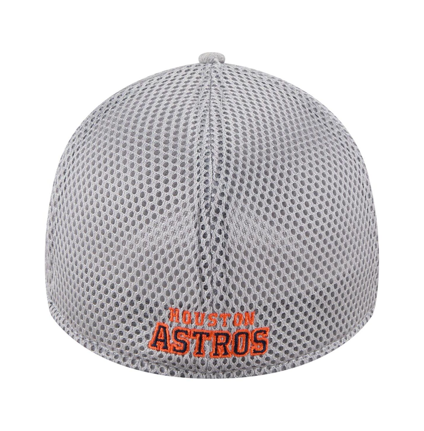 Мужские козырьки New Era Gray Houston Astros Paint Splatter 39THIRTY Flex Hat — фото 4