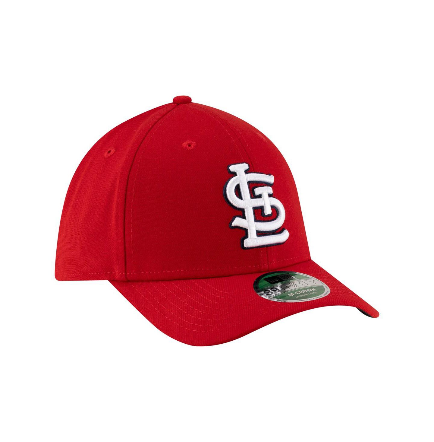 Мужская кепка New Era Red St. Louis Cardinals Player Replica 39THIRTY M-Crown Flex Hat — фото 3