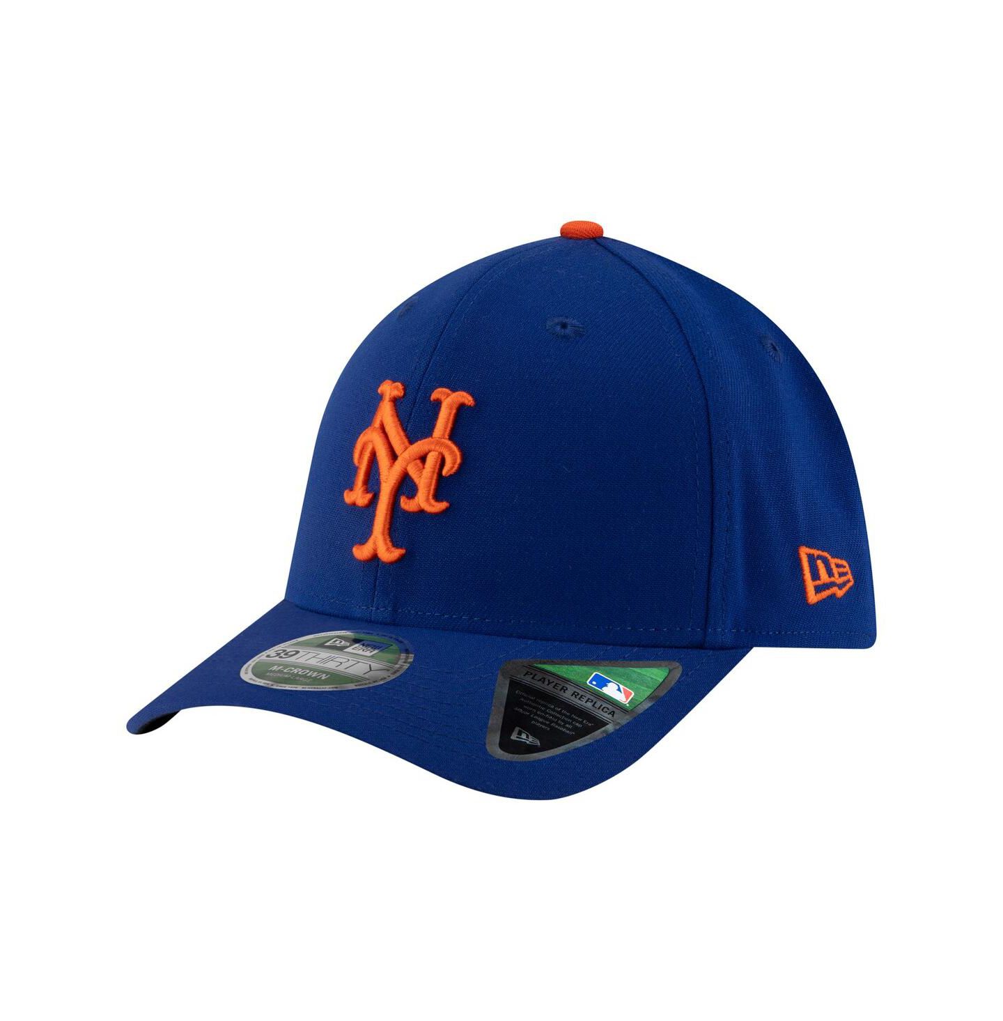 Мужская кепка New Era Royal New York Mets Player Replica 39THIRTY M-Crown Flex Hat — фото 1