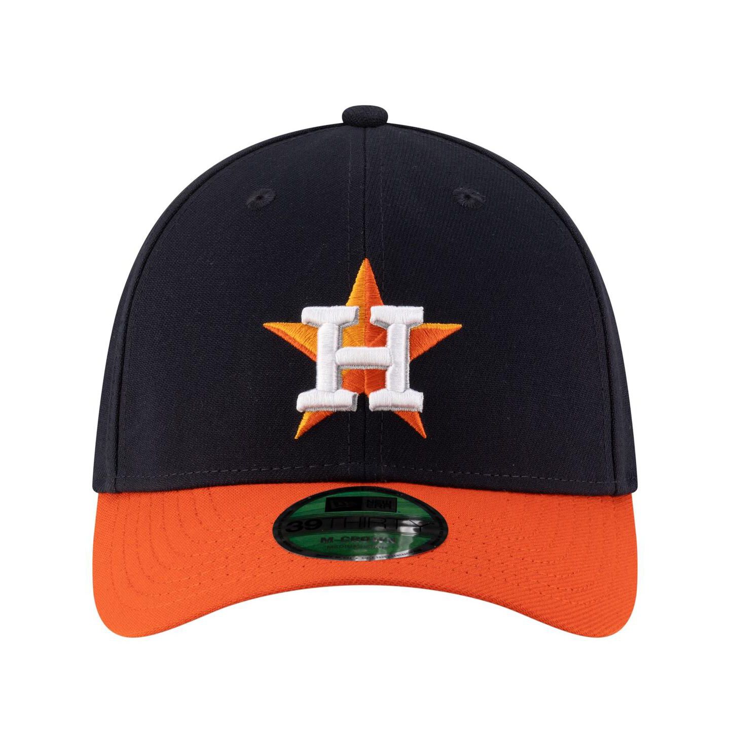 Мужская кепка New Era Navy Houston Astros Player Replica 39THIRTY M-Crown Flex Hat — фото 2