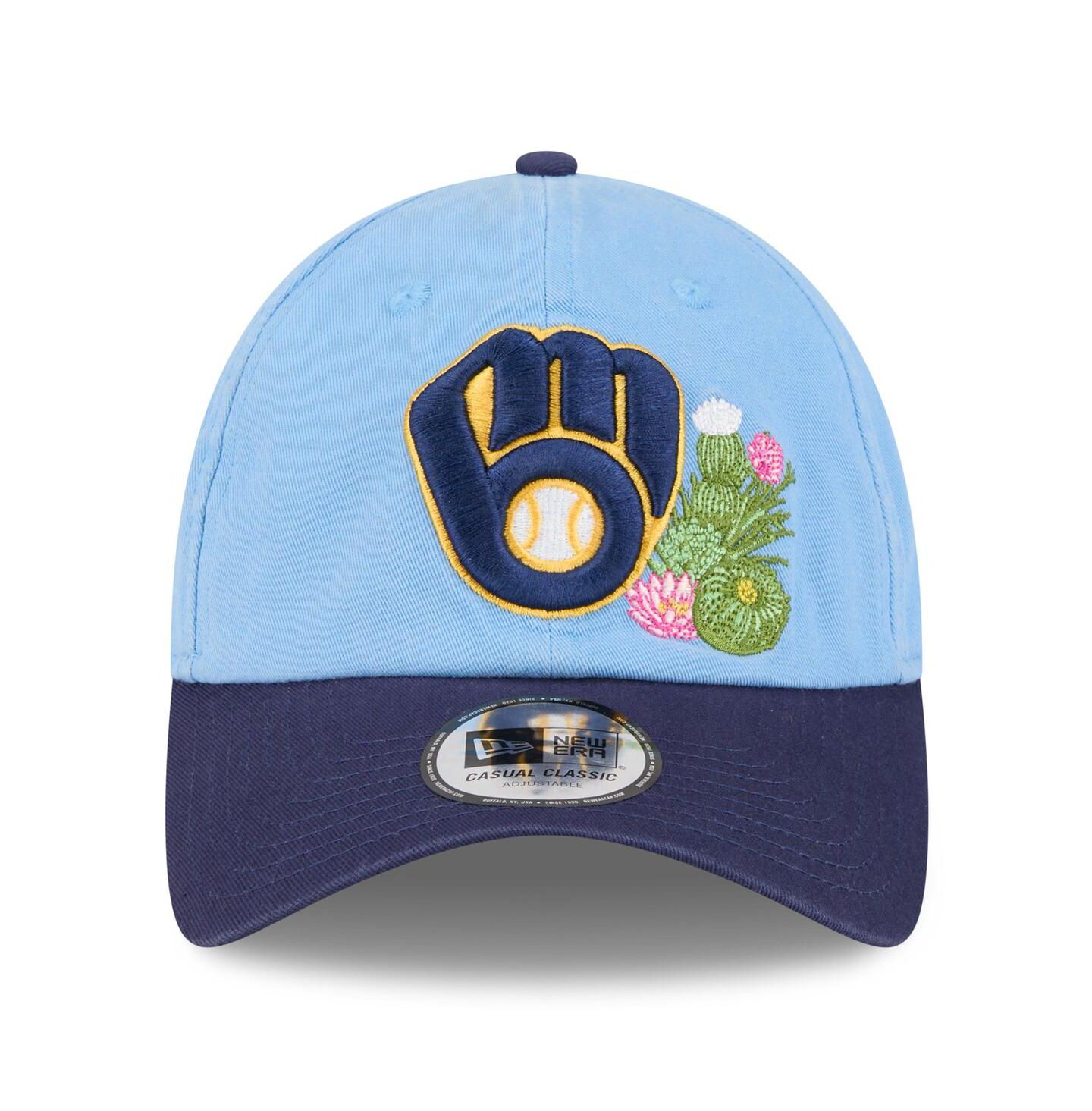 Мужская кепка New Era Light Blue/Navy Milwaukee Brewers 2026 Spring Training Casual Classic Adjustable Hat — фото 2