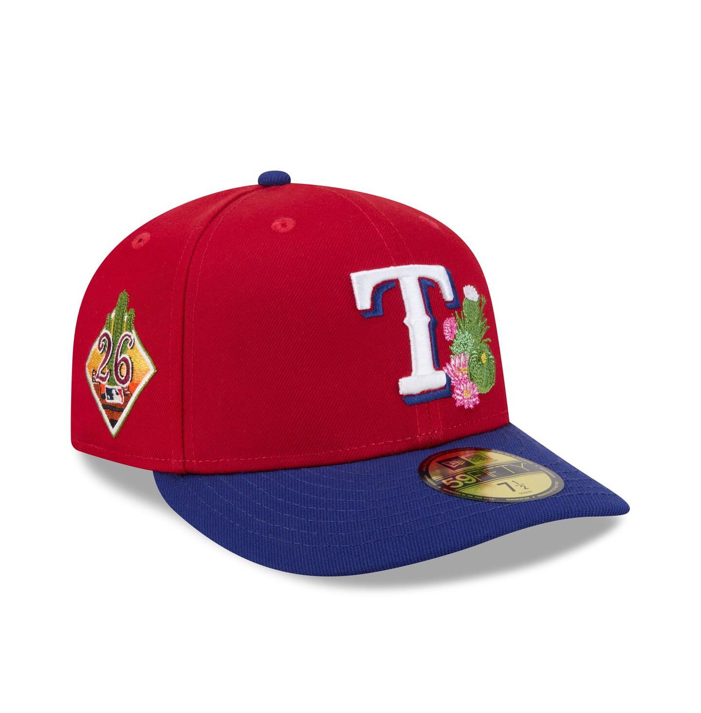 Мужская кепка Nike New Era Red/Royal Texas Rangers 2026 Spring Training 59FIFTY Fitted Hat — фото 1