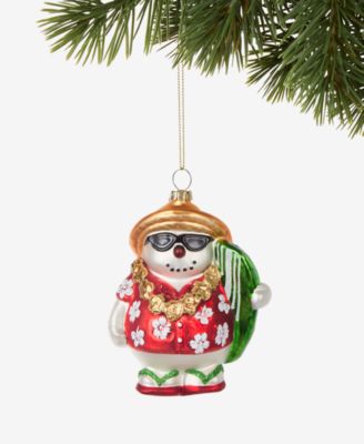 Hawaii Snowman Ornament