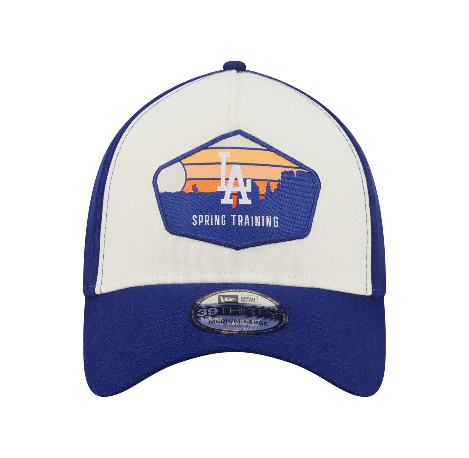 Men's Stone Los Angeles Dodgers 2026 Spring Training Fan Pack Gradient 39THIRTY Flex Hat