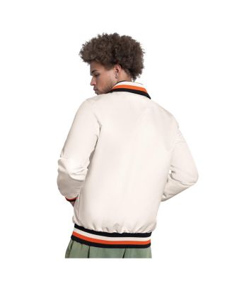 Men's White San Francisco Giants The Captain Cooperstown Logo Full-Zip Varsity Jacket