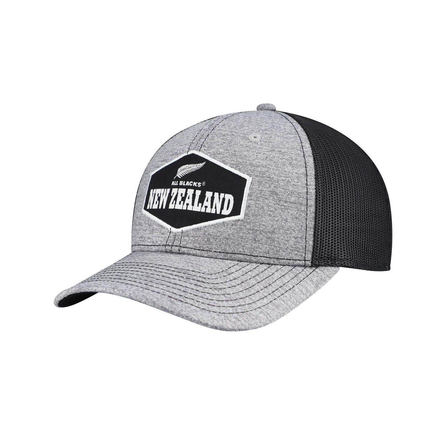 Men's Gray All Blacks Generic Mass Rodeo Patch Trucker Adjustable Hat