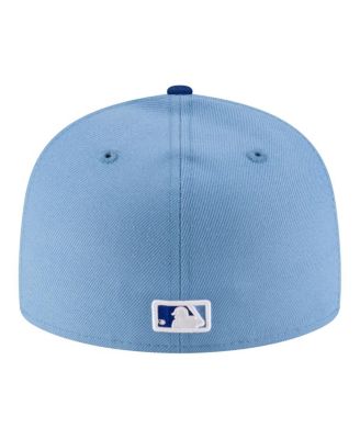 Men's White/Light Blue Kansas City Royals Authentic Collection On-Field 59FIFTY Fitted Hat