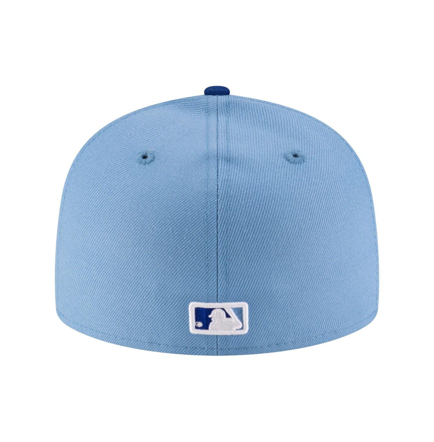 Мужская кепка New Era White/Light Blue Kansas City Royals Authentic Collection On-Field 59FIFTY Fitted Hat — фото 4