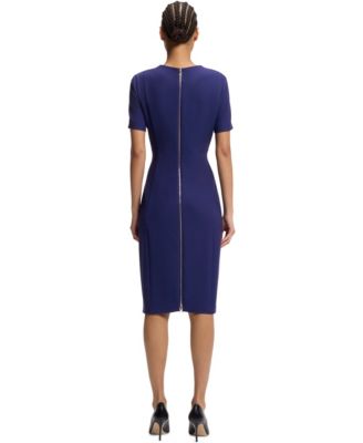 Women's Stretch Fabric Slim-Fit Business Dress