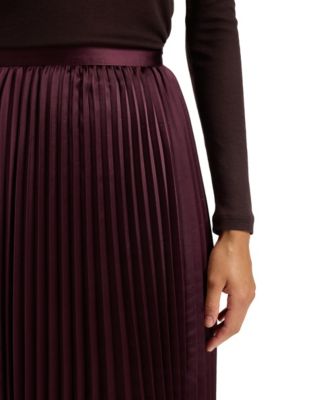 BOSS by Women's Satin Pliss&eacute; Pleats Skirt