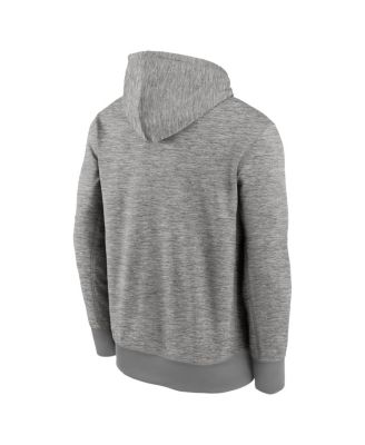 Men's Heather Gray Cincinnati Reds Primary Logo Therma Hoodie