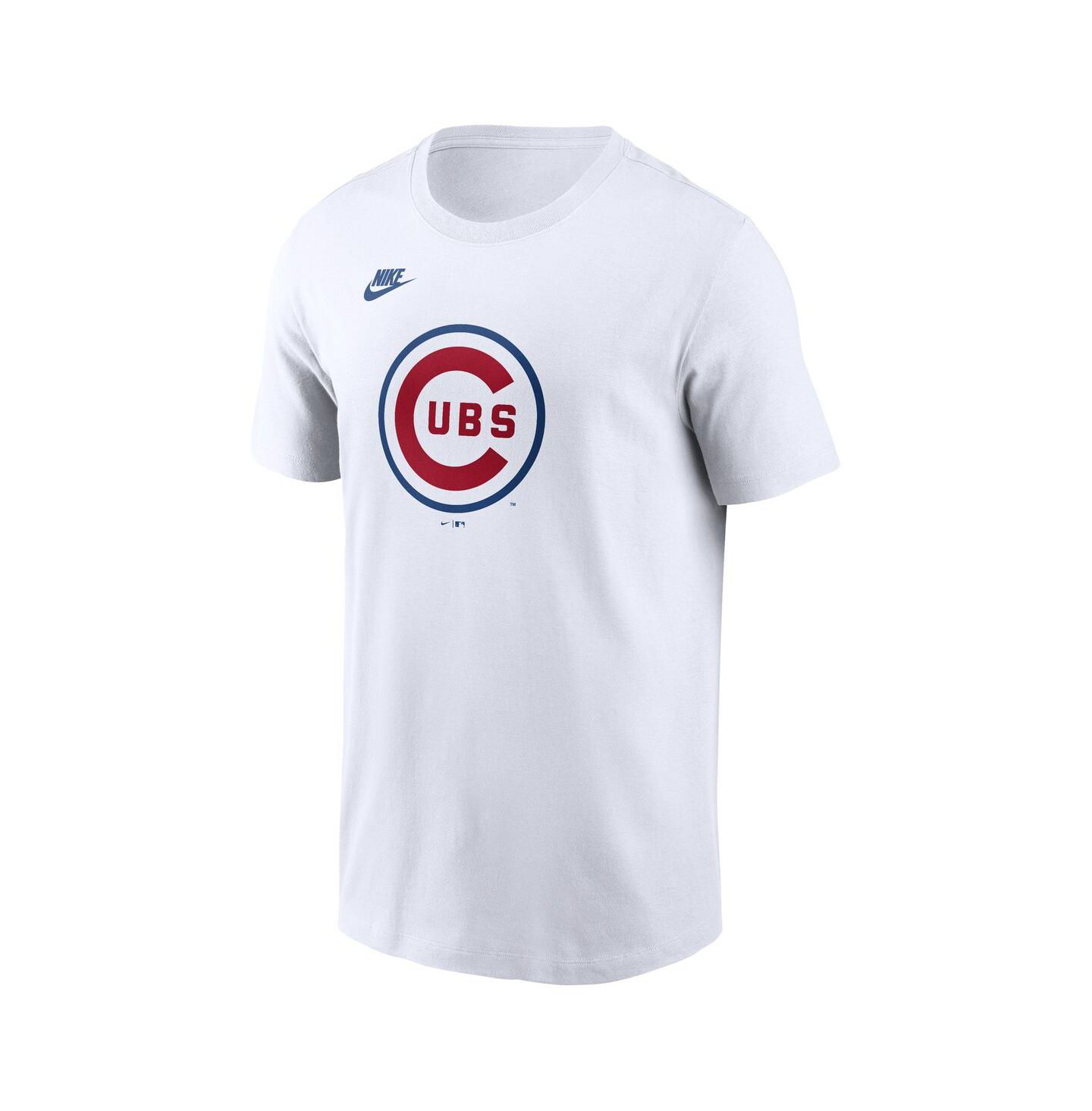 Мужская футболка Nike White Chicago Cubs Cooperstown Collection Logo — фото 2