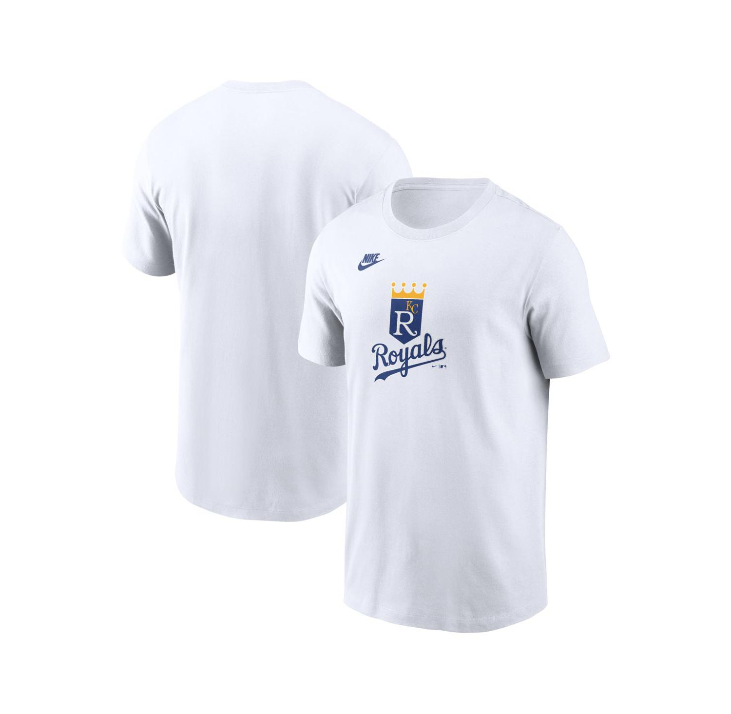 Men's White Kansas City Royals Cooperstown Collection Logo T-Shirt