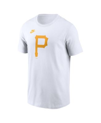 Men's White Pittsburgh Pirates Cooperstown Collection Logo T-Shirt